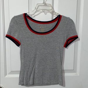 Grey short sleeve loose shirt